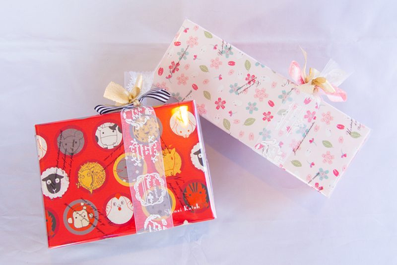 新春仕様のファンシーボックスの製品カット